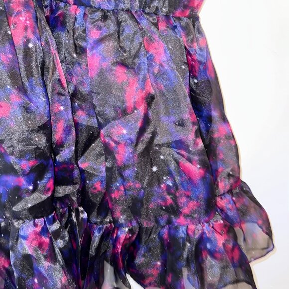 Cosmic Aura Galaxy Print Puff Sleeve Dress XL Hot Topic - Picture 8 of 10